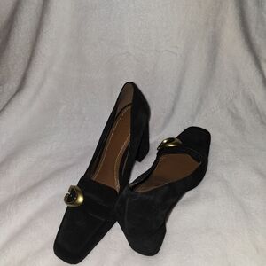 Coach Suede Black Loafers